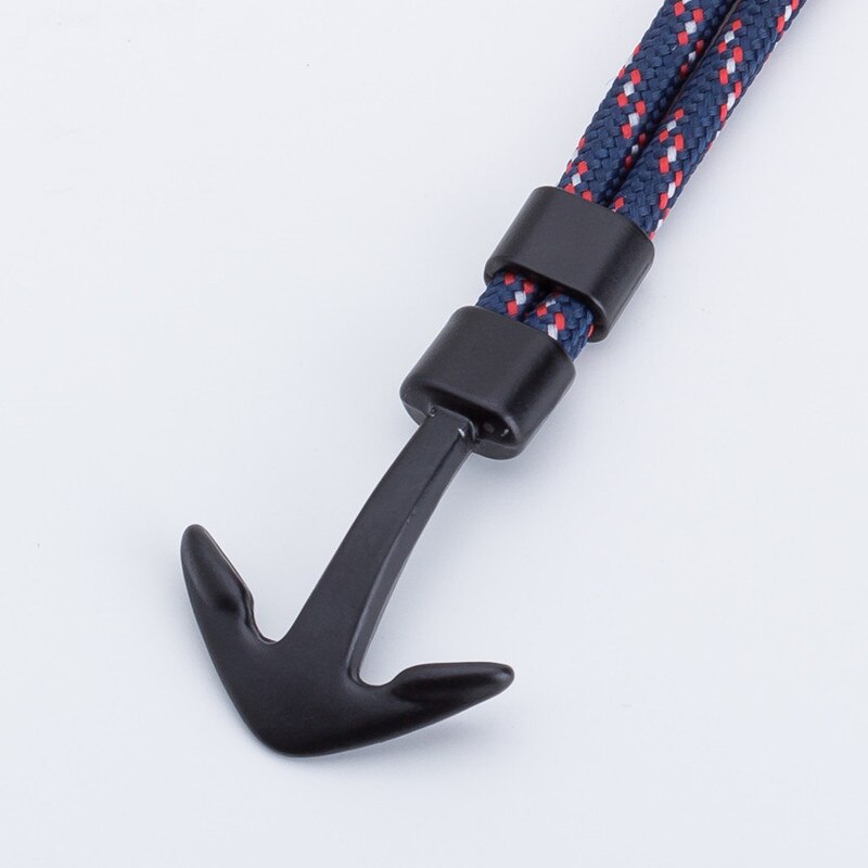 Zwart Anker Charme Armbanden Voor Mannen Vrouwen Touw ketting Armbanden Sieraden