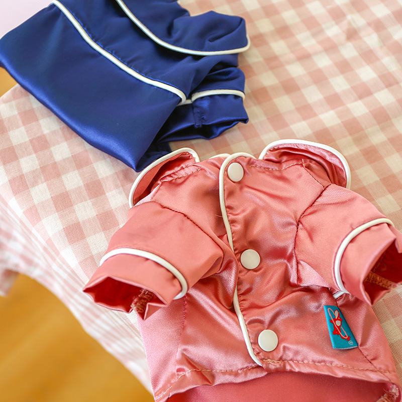 Wygodne luksusowe zwierzę domowe pies miękki jedwab płaszcz odzież małe psy szczeniak Kot śpiące ubrania dla Miś odzież buldog francuski