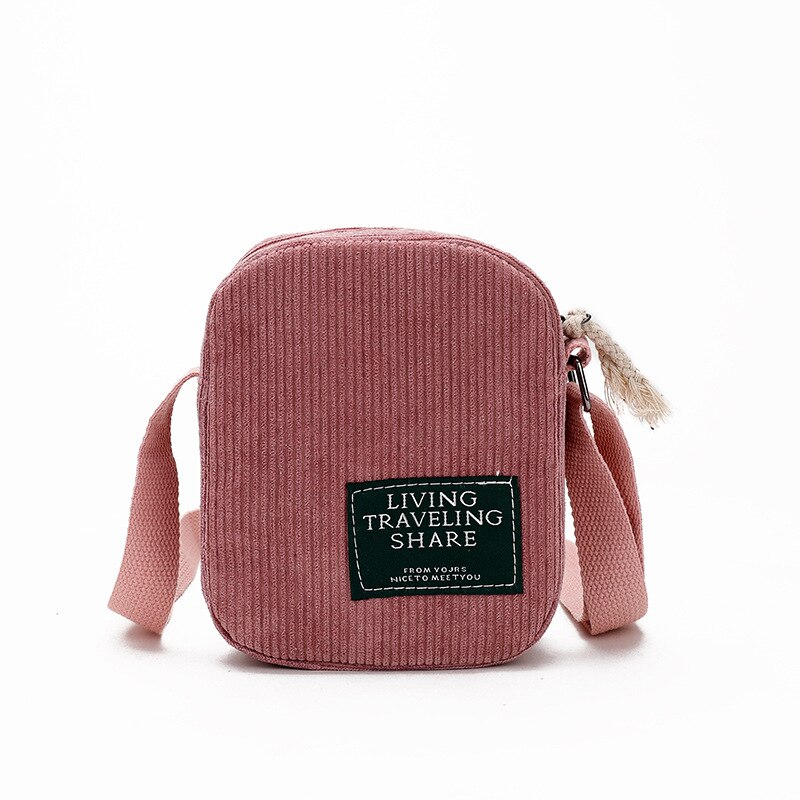Moda feminina crossbody saco do mensageiro sacos de ombro senhoras bolsa casual para mulher 2020 bolsas veludo marrom: Rosa
