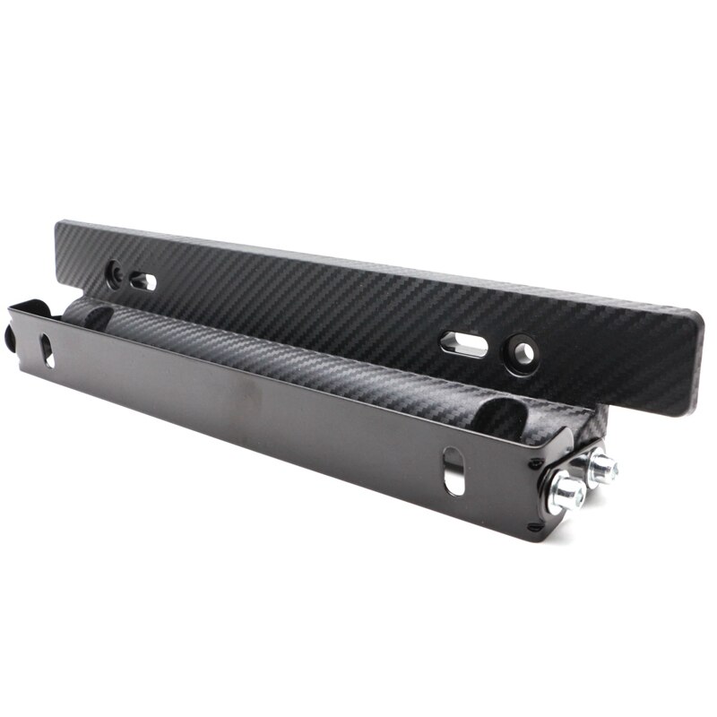 Soporte de marco de matrícula de coche ajustable Universal soporte de fibra de carbono Placa de número de carreras soporte de montaje automático estilo de coche