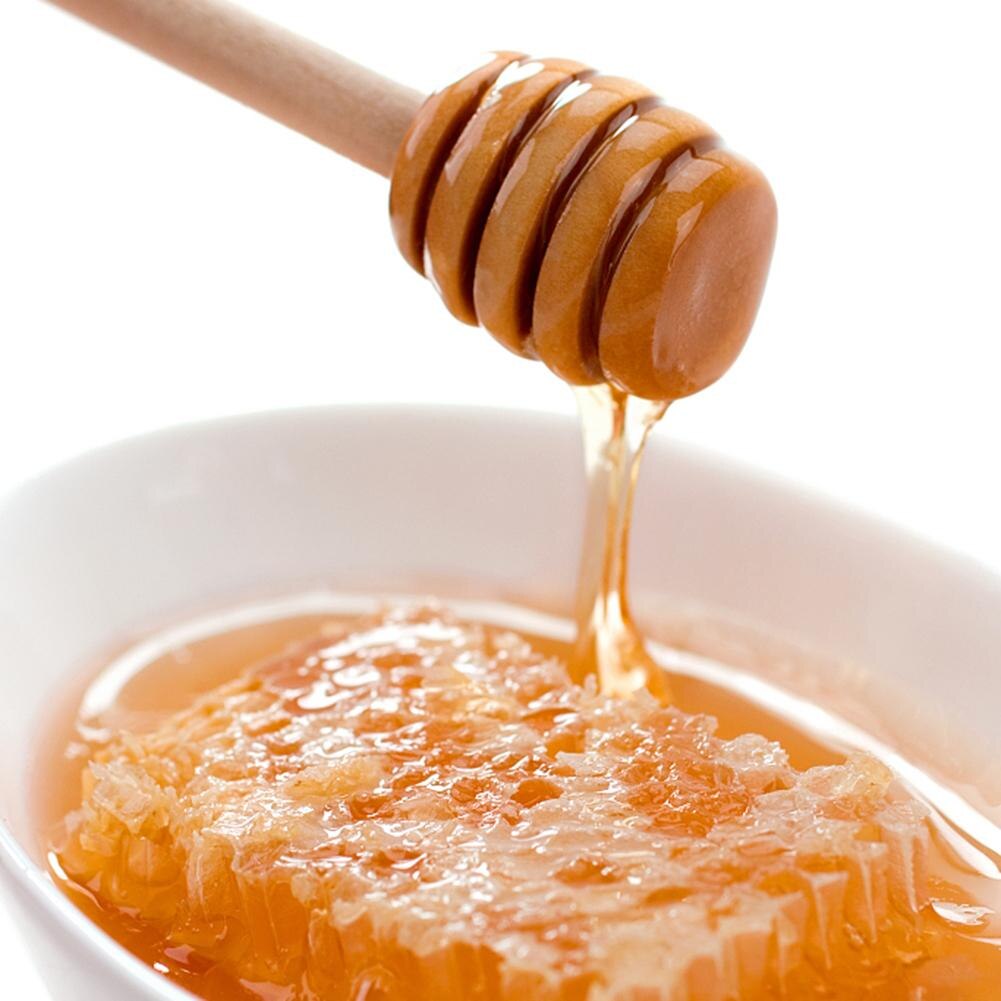 24 stk / pakke 3 tommer lang mini træ honningpind honning dyppere festforsyning træ honning ske pind til honning krukke pind 40