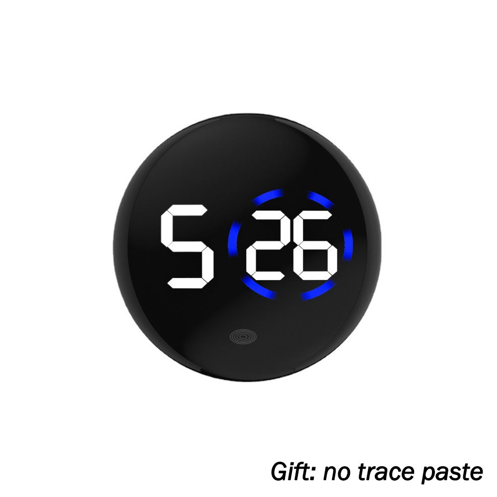 Mini reloj Digital adhesivo, reloj de cuarzo con pantalla táctil, adorno electrónico automotriz, accesorios de Interior de coche: Naranja