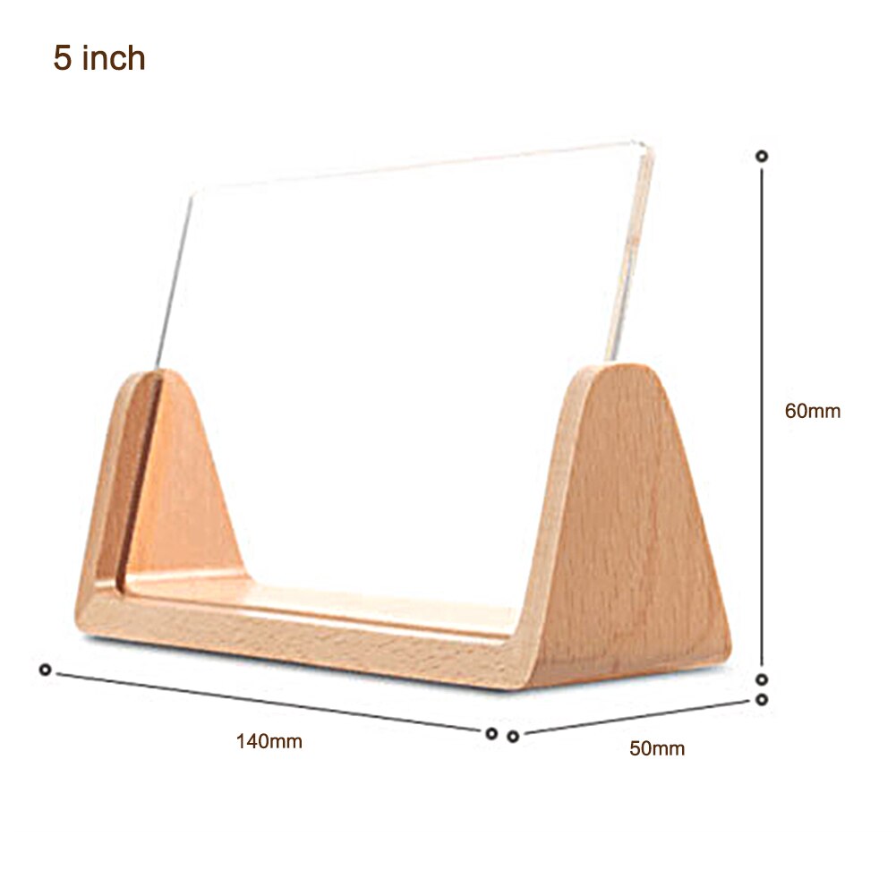 Massief Houten Creatieve Europese Fotolijst Innovatieve 6 Inch 7 Inch Acryl U-vormige Fotolijst Indoor Desk Decor