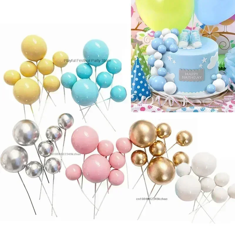 10 unids/pack 2-4cm bola pastel Topper DIY pastel decoración Cupcake insertar tarjeta banderas para Baby Shower suministros de de cumpleaños