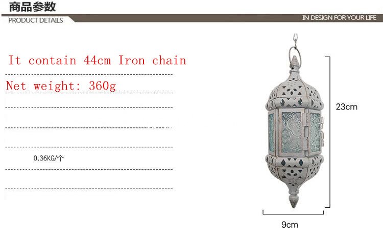 Farol colgante Vintage de Metal, candelabro marroquí, decoración de Navidad para jardín,