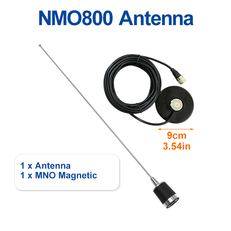 Mobile Radio Antenna NMO800 Dual-Band NMO Connector for TYT TH-9800 Baojie D300 Car radios 20.1inch High Gain Long Range Antenna: black
