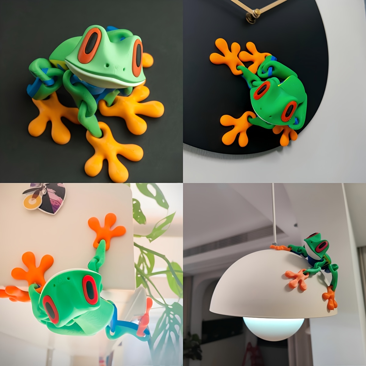 1pc koelkastmagneten in de vorm van een kikker, serie 3d, print met cartoonafbeelding van een kikker, magnetisch keukenaccessoire