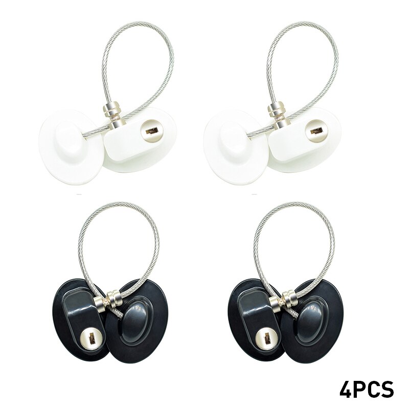 4 stks/set Zonder Ponsen Kind Veiligheid Bescherming Lock Venster Sloten Baby Veiligheid Lade Koelkast Lock Venster Limiter: PJ3679A-PJ3649B