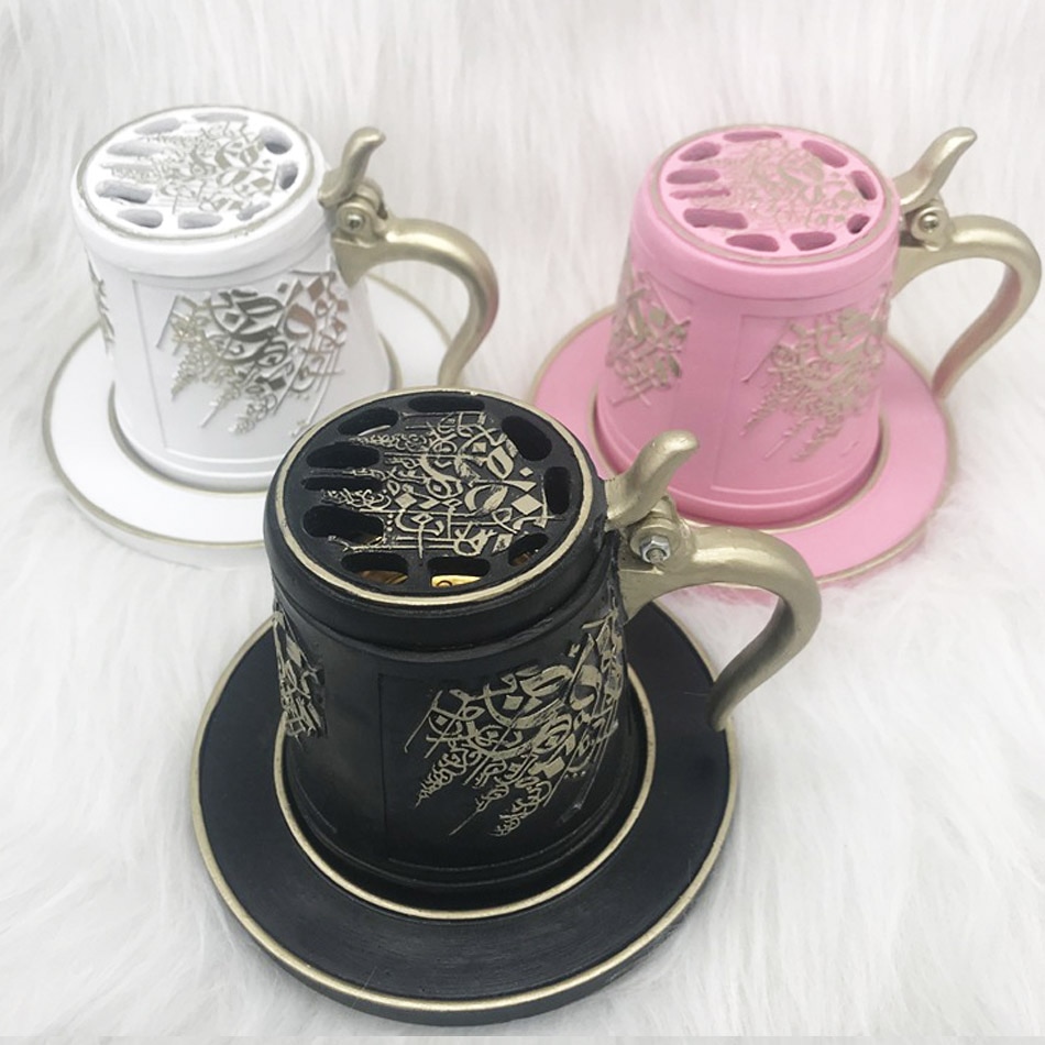 Arabic Resin Incense Burner Ceramic Backflow Incense Burner Home Decor Dragon Incense Holder Censer 20pcs Incens