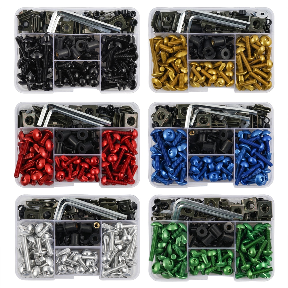 Parafusos de carenagem completa m5 m6, parafuso para suzuki sv650 sv1000 v-strom 650 1000 baneditor 400 600 gsf400 gsf1200 gs500