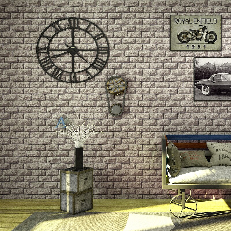 Brick Pattern Wallpaper Retro Nostalgic Simulation Stereo Marble Antique Brick Stone Bar Restaurant Background Wall Wallpaper