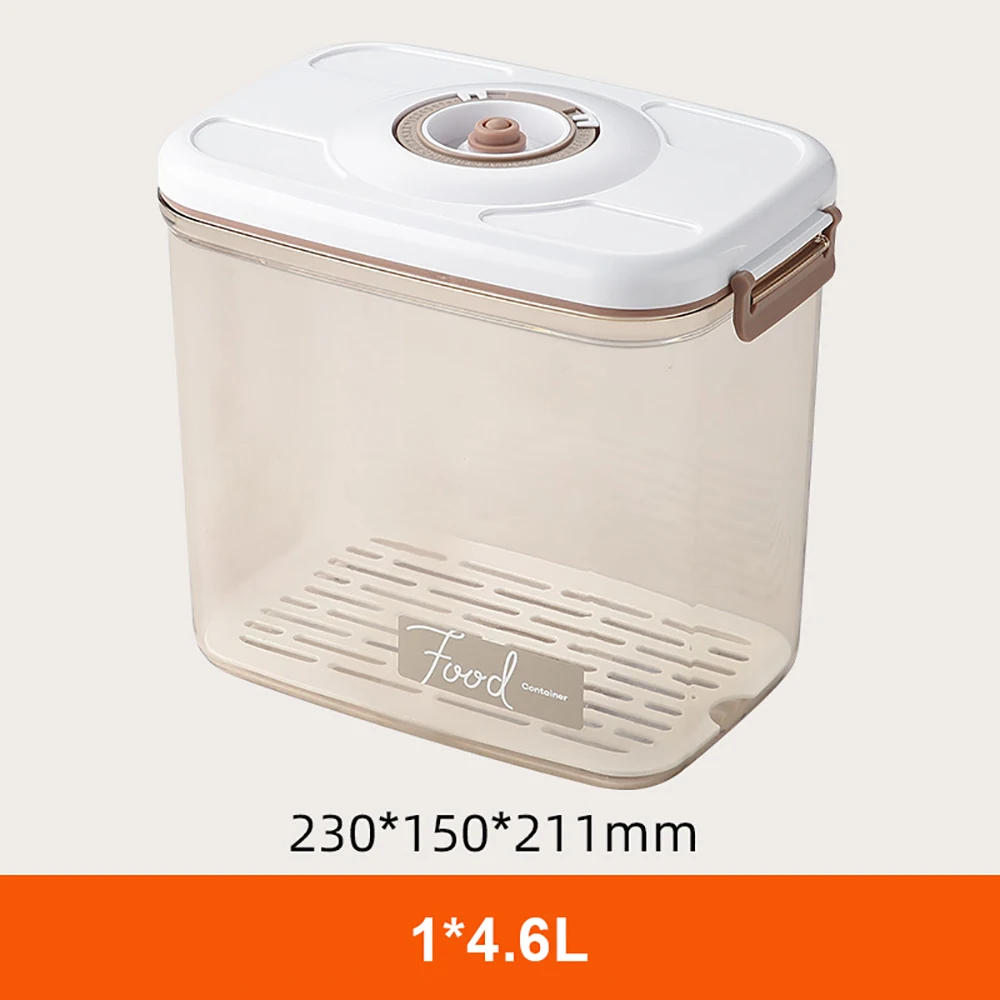Voedsel Opslag Container Vacuüm Doos Grote Capaciteit Voedsel Dispenser Voor Keuken Transparant Verzegeld Voedsel Organizer Houden Lunch Verse: Deep Blue