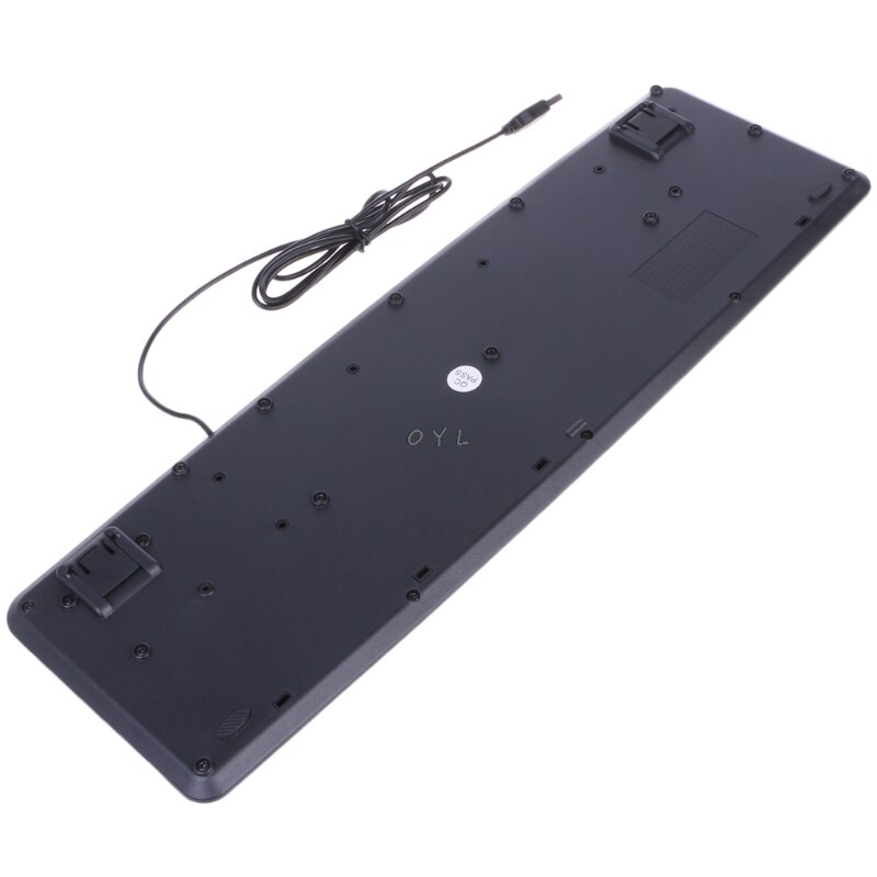 Clavier filaire USB avec gros caractères noirs et boutons jaunes, pour personnes âgées et faible Vision