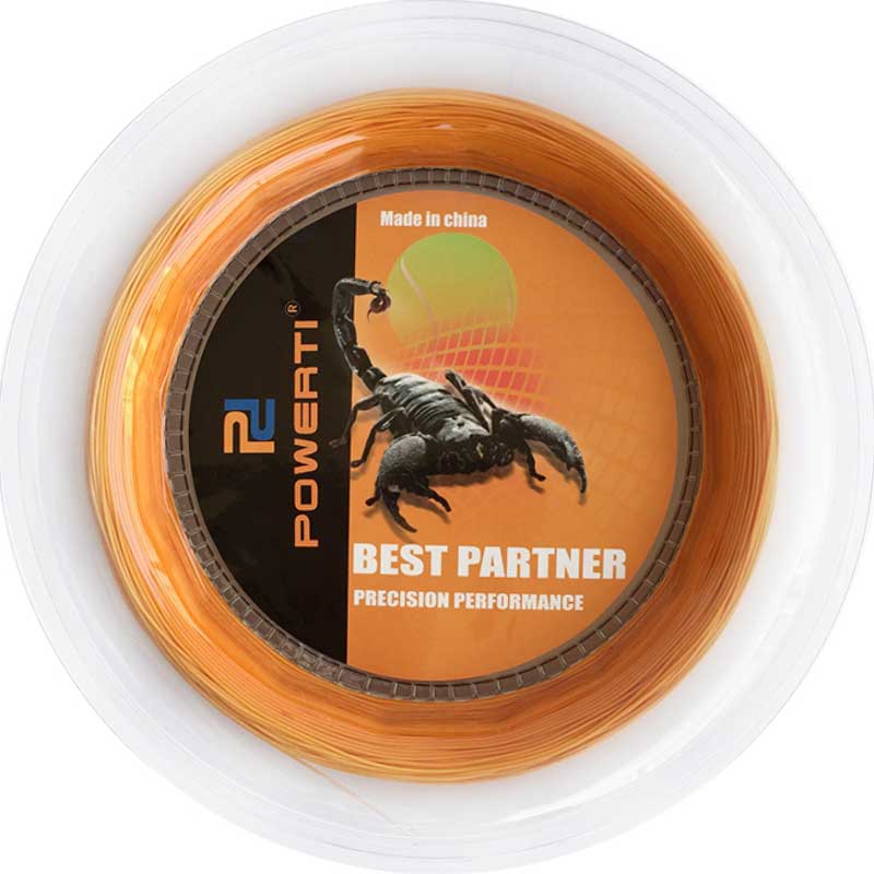 POWERTI – ficelle de raquette de Badminton, bobine de 200m, 0.72mm, ronde d'entraînement, Orange, Sport: orange