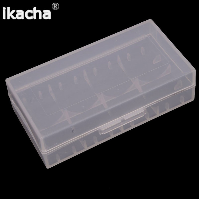 2pcs Plastic Battery Protective Storage Boxes Cases Holder For 18650 Battery Transparent Rechargeable Battery Protective Boxes