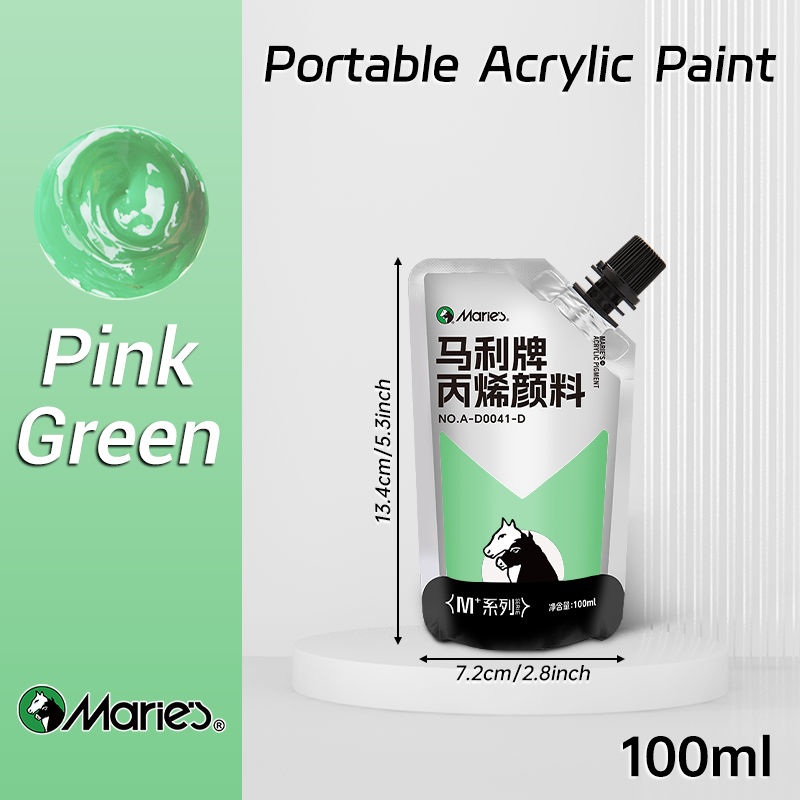 100 ml Marie-Acrylfarbe, verschiedene Farben, wasserfest, Pigmente zum Basteln, Felsen, Holz, professionelle Pigmente für Erwachsene, Künstler