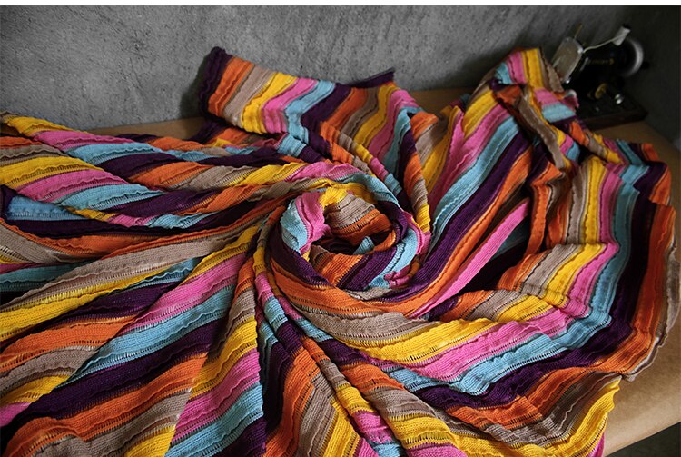 Multicolor Knitted Sweater Fabric 150cm Width 3D stereo texture High Grade Jumper patchwork DIY Fabric CG071