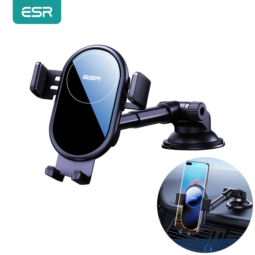 ESR-cargador inalámbrico Qi para coche, soporte de teléfono, 15W, rápido, para iPhone 13, 12, 11 Pro, X, XR, XS Max, Samsung, huawei y XIAOMi