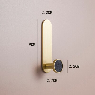 Massief Messing Kleerhanger Muur Gemonteerde Kapstok Decoratieve Sleutelhouder Hoed Sjaal Handtas/Gratis Ponsen Deur Zonder Trace nail: HK-320-hei-S