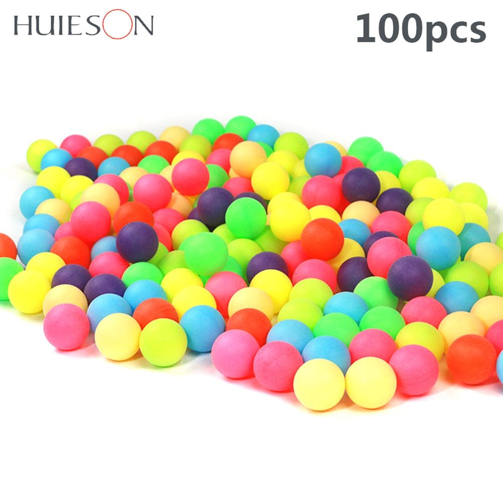 100 stks/pak 40mm 2.4g Gekleurde Pingpongballen Gemengde Kleuren Entertainment Tafeltennis Ballen voor Game en Reclame