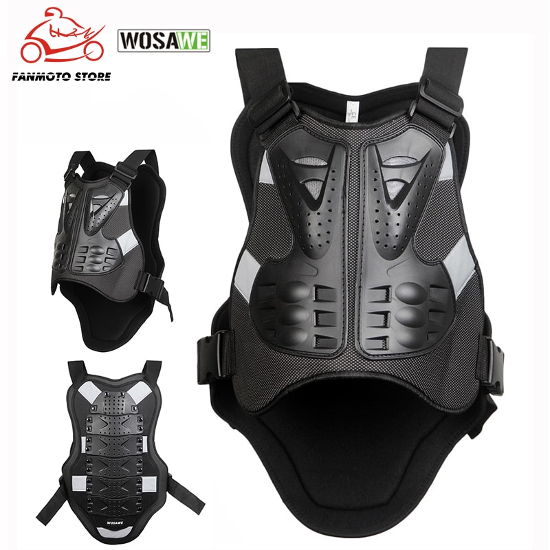 Wosawe Motorfiets Armor Vest Mannen Mouwloze Armor Outdoor Motocross Sport Borst Beschermende Guard Motorbike Vest Bescherming