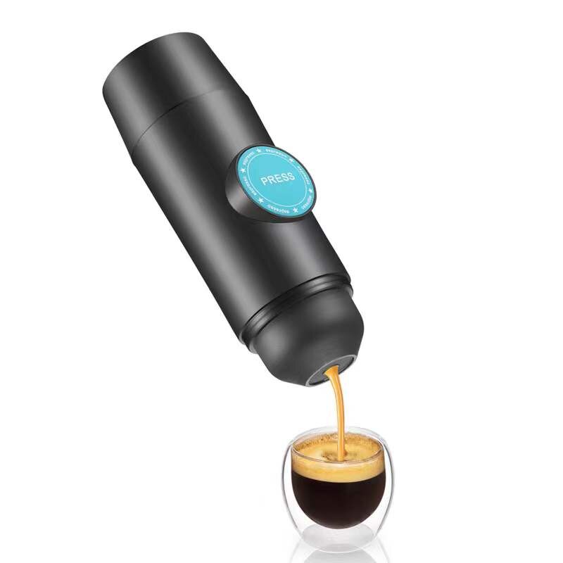 Mini cafetera portátil de 80ml para el hogar, máquina de café de mano para viaje en coche, Camping, senderismo y oficina