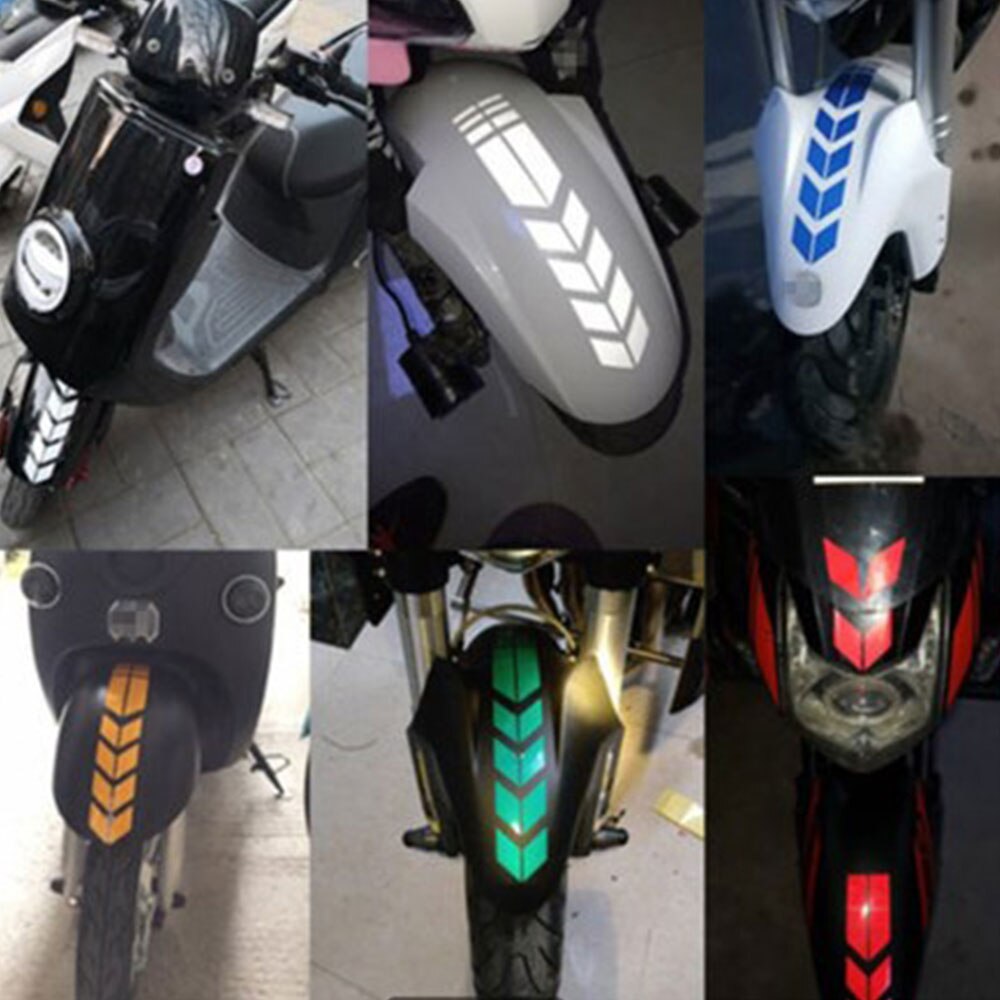 Adesivo moto universale con frecce, pasta Flash, impermeabile, resistente all'olio, adesivo riflettente, nastro moto, adesivo
