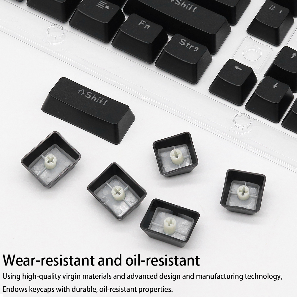 104 Keys Keycaps OEM Highly RGB Backlit Mechanical Keyboard Keycap Spanish Arabic Russian French Korean German Thai Portuguese