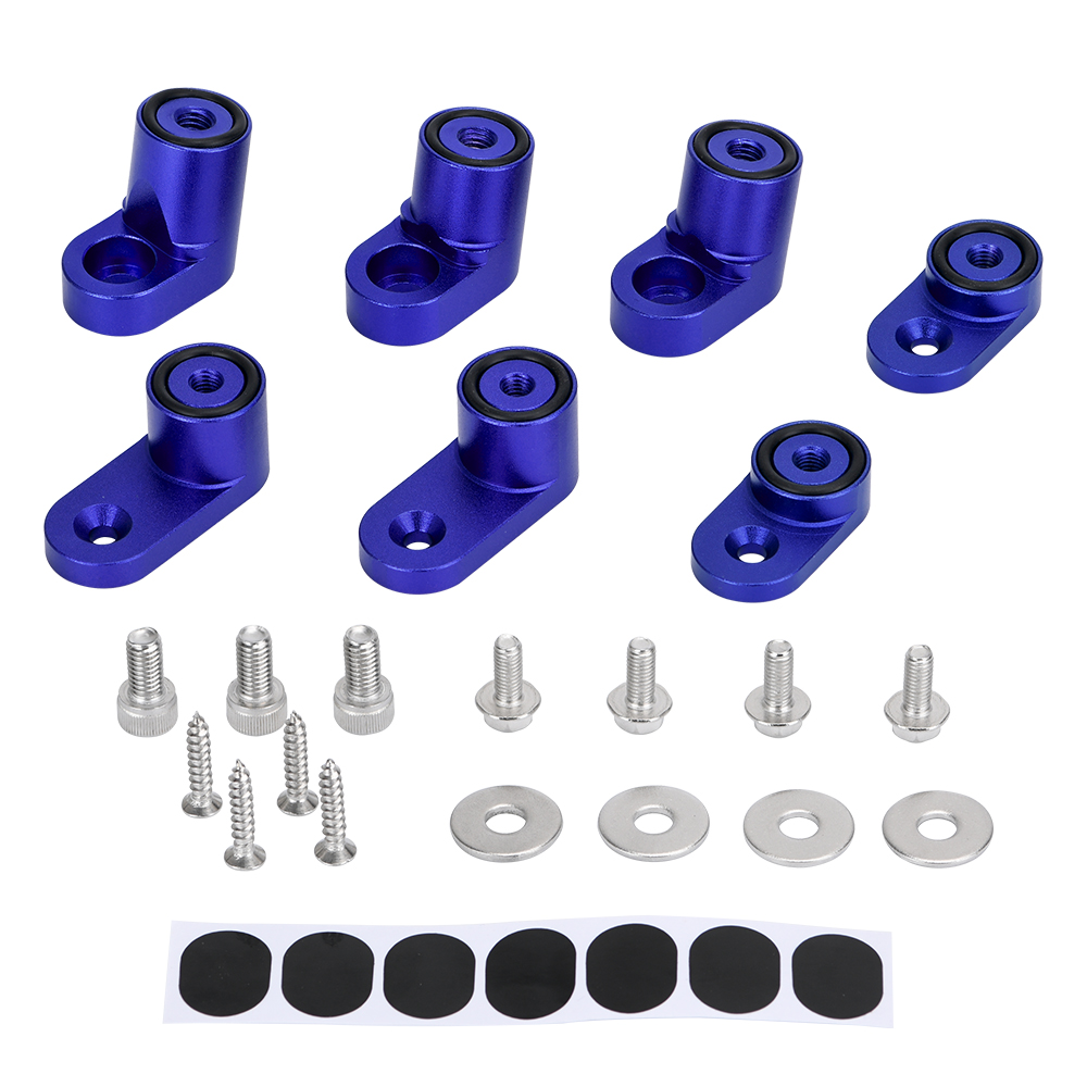 For 13-on Ford Focus ST Billet T-6061 Anodized Aluminum Bolt-on Rear Wing Spoiler Hatch Riser Lift Extension WSR03: Blue