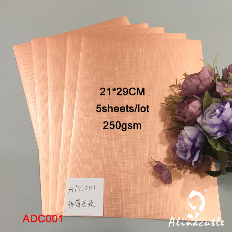 5pc Cardstock Paper Card Stock Textured Card A4 250gsm DIY Scrapbooking paper pack craft Background pad Alinacraft