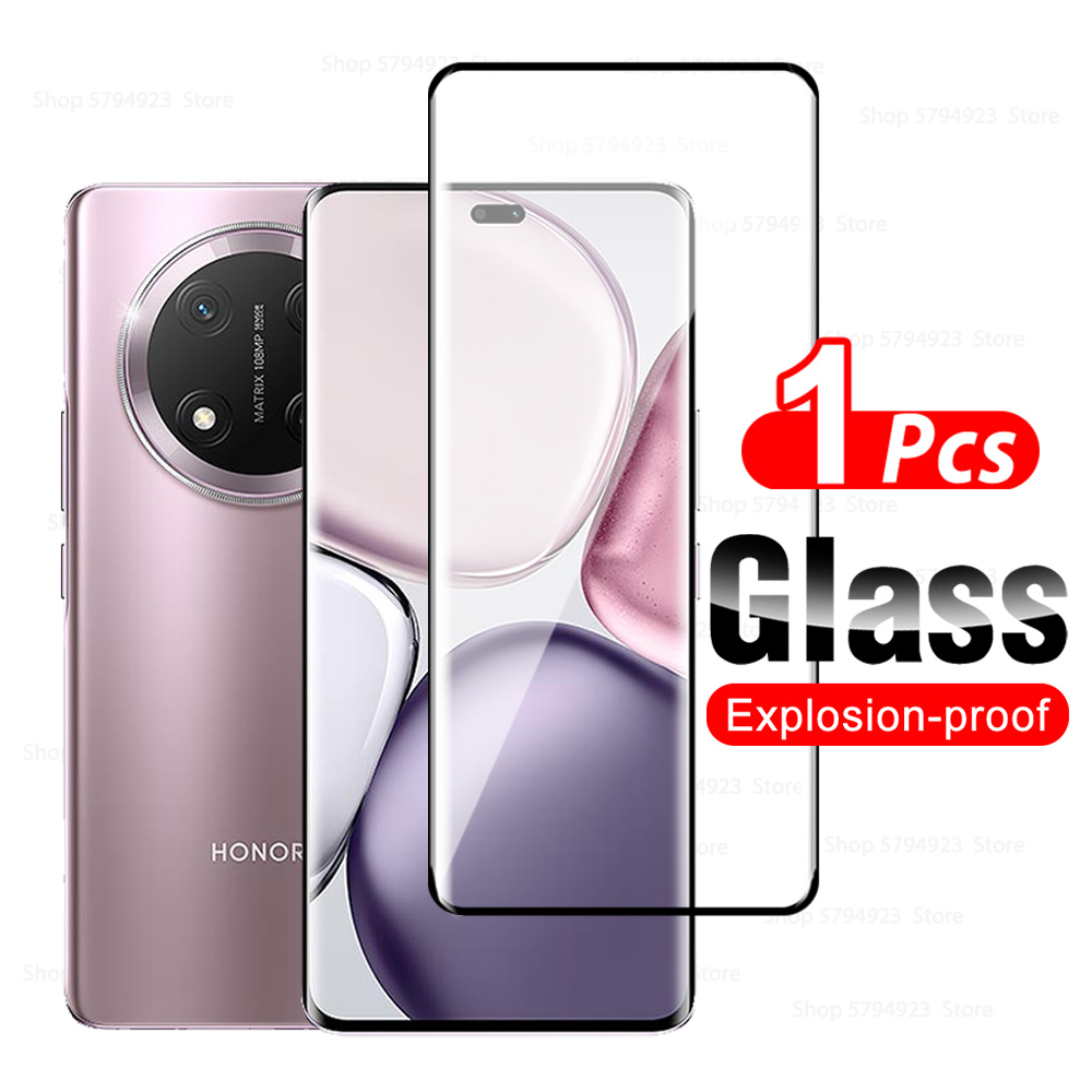 1-4Pcs For Honor X9c X9b X9a 5G Tempered Glass Protector For Honor X9 a b c HonorX9c x 9 c Curved Front Screen Protective Glass: Silver / bundle 18