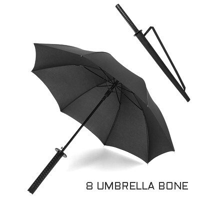 Sword Umbrella Men's Samurai Umbrella Cartoon Long Handle Sunny Umbrella Large Straight Handle Personal: 8