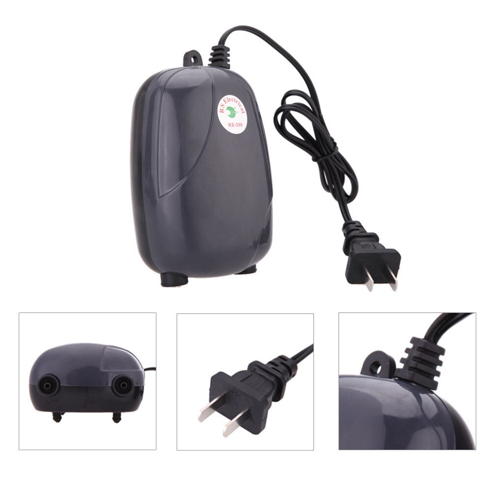 Ultra Silent Air Pump Aquarium Fish Tank Pond Pump Hydroponic Oxygen Pump 3/5W P7Ding