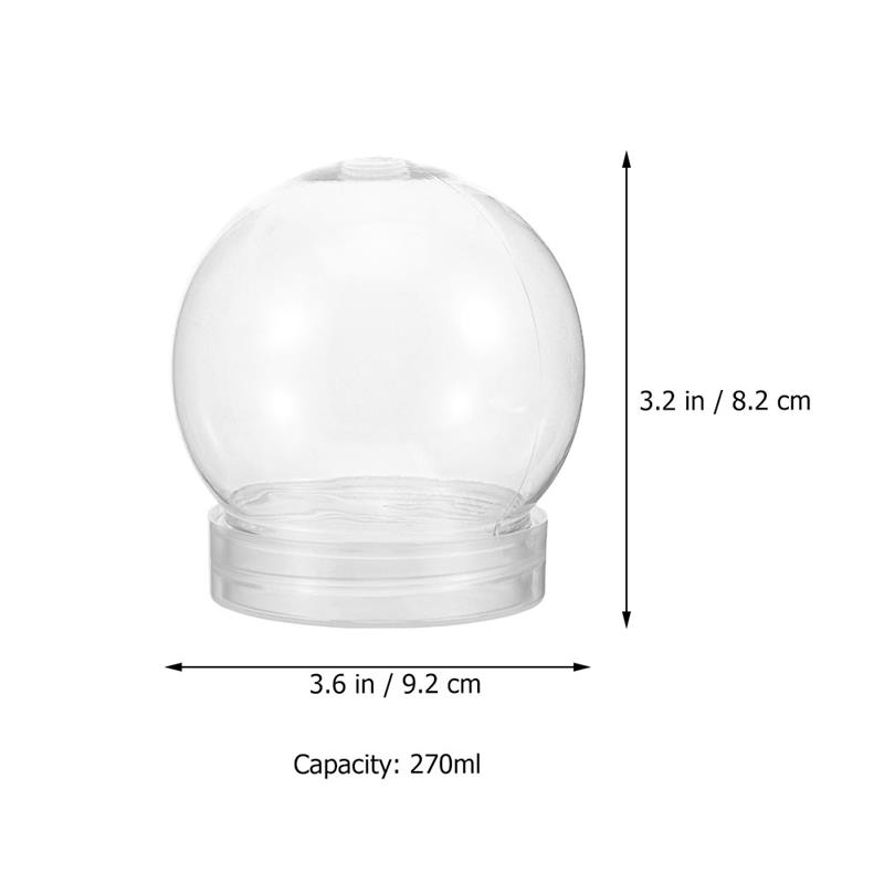 10 sztuk 150/270/300ml DIY kula śnieżna pusta kula wodna plastikowa butelka w kształcie kuli świąteczne rekwizyty robić robienia: Brązowy