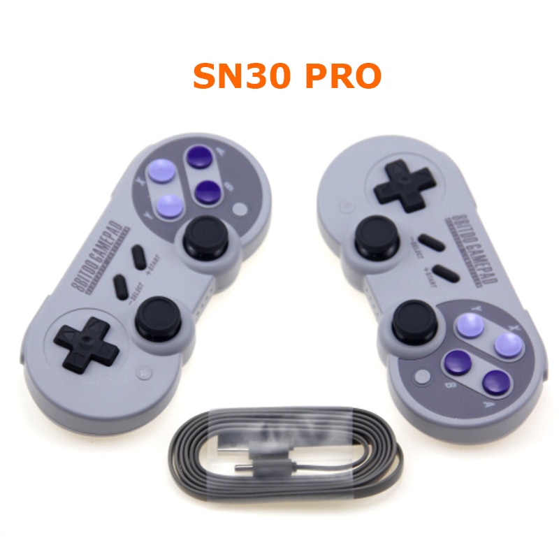 8bitdo – manette de jeu SN/SF30 Pro sans fil Bluetooth, avec vibrations, Joystick, contrôleur pour Nintendo Switch, Windows/MacOS/Android