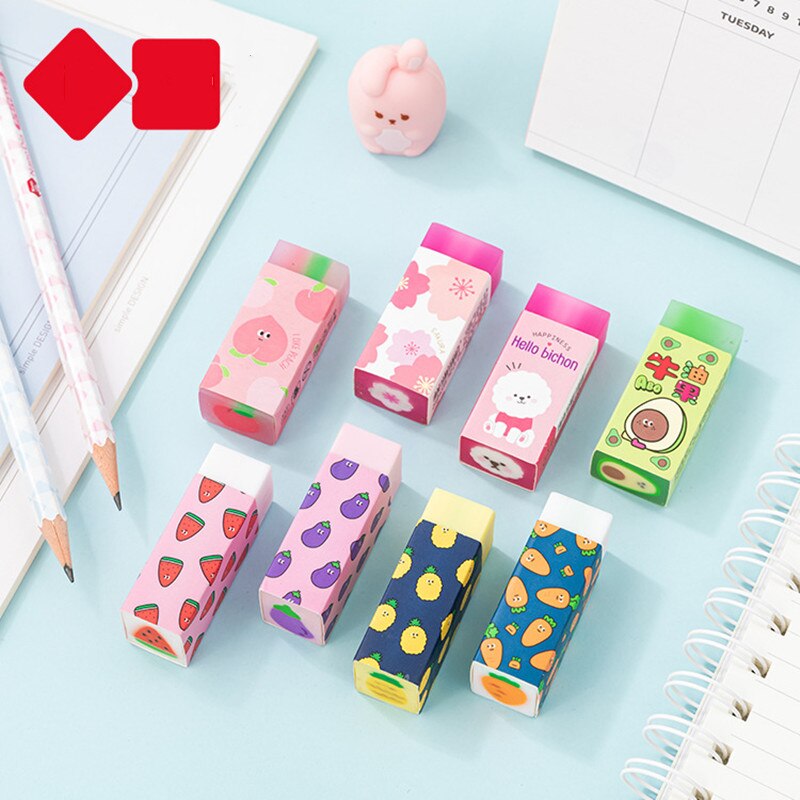 Rubber Eraser Kid School Supplies Stationery borracha material escolar utiles escolares papelaria Fruit Erasers
