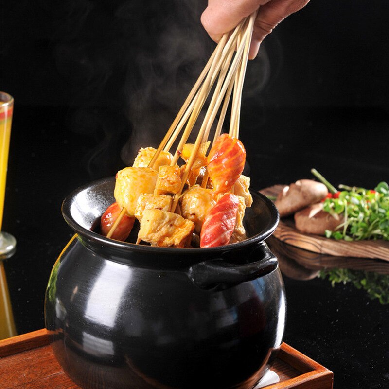 robust Bambus Spieß Stöcke BBQ Obst Shish Kebab Natürliche Holz 25cm Stöcke Grill Stock SCVD889