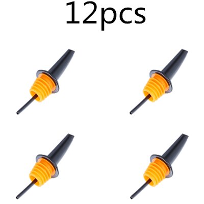 12 Stks/set Wijn Fles Schenker Stopper Rvs Wijn Liquor Geest Schenker Free Flow Wijnfles Schenktuit Stopper Bar tool: 12pcs Orange