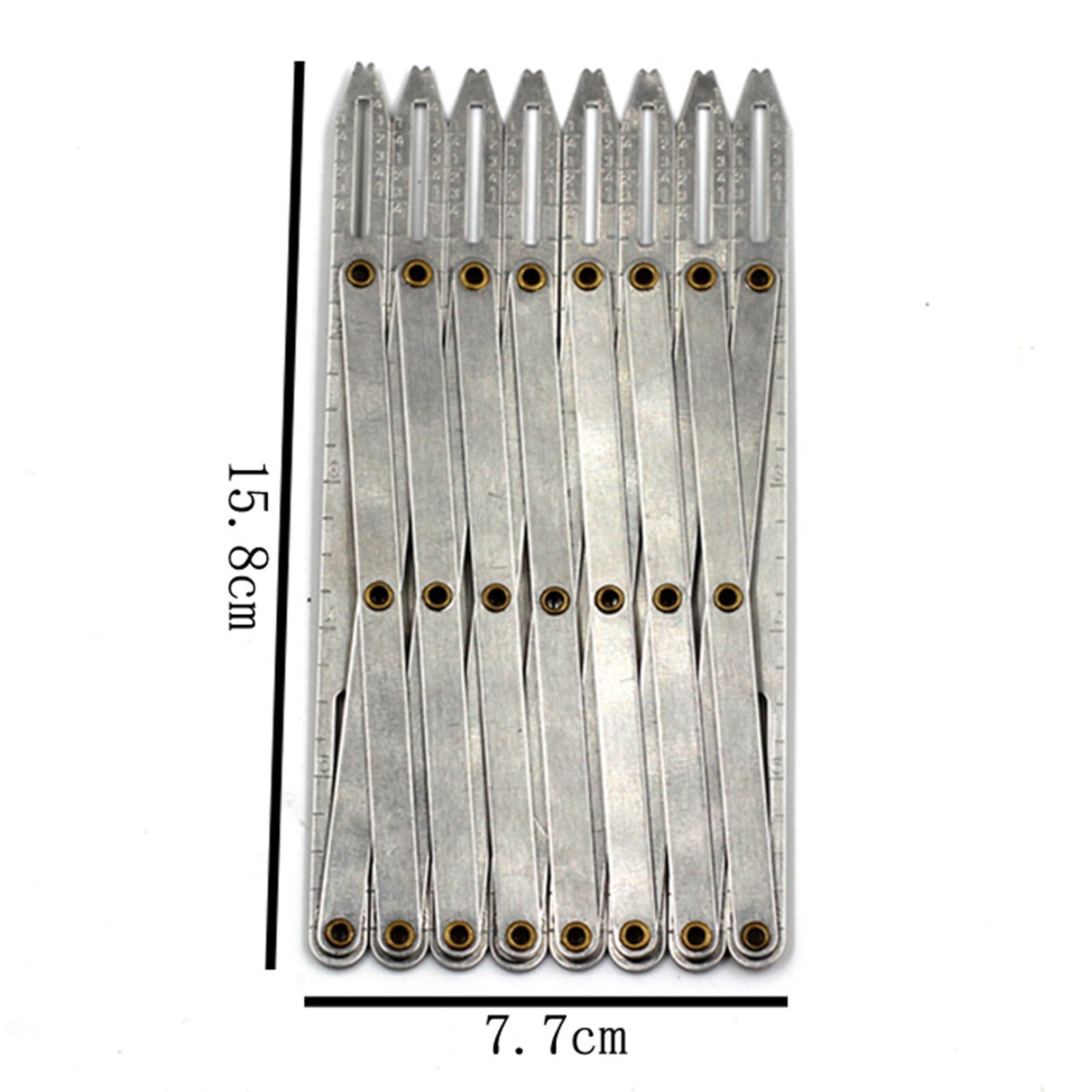 Gids Regel Aluminium Uitbreiden Naaien Gauge Gelijke Afstand Meten Markering Tool Voor Knoopsgat Spacer Draperie Knop Gaten Tailor