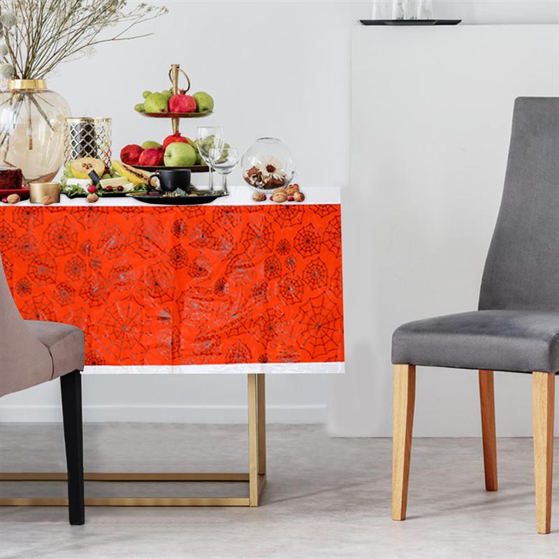 3 Stks/set Wegwerp Halloween Tafel Mat Spider Web Tafel Dekken Tafelkleed Plastic Tafel Dekken Eigenzinnige Halloween Tafelkleed