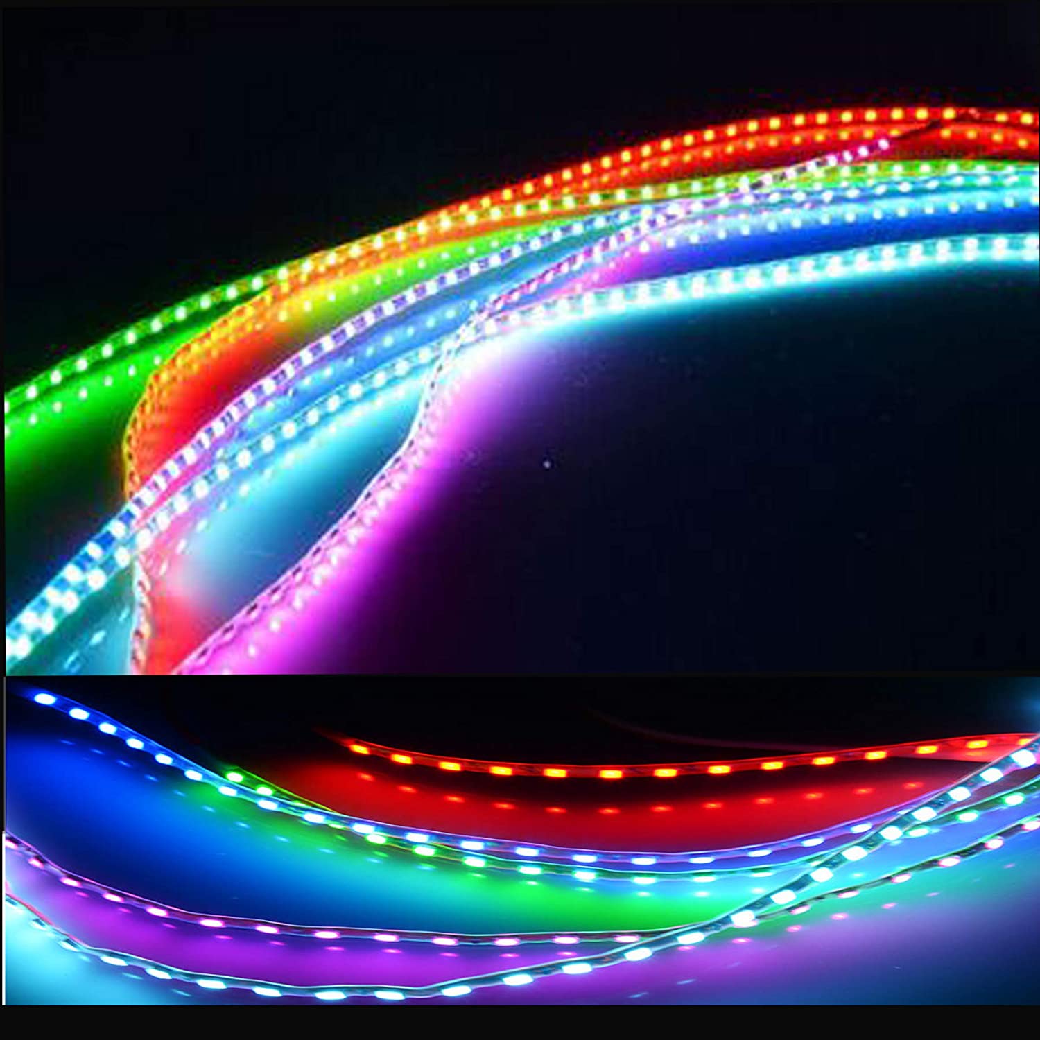 2 Pack LED Car Strip Lights 12V Waterproof Interior Car Lights for Auto Car Motorcycle 17 Inch Car Light Kit