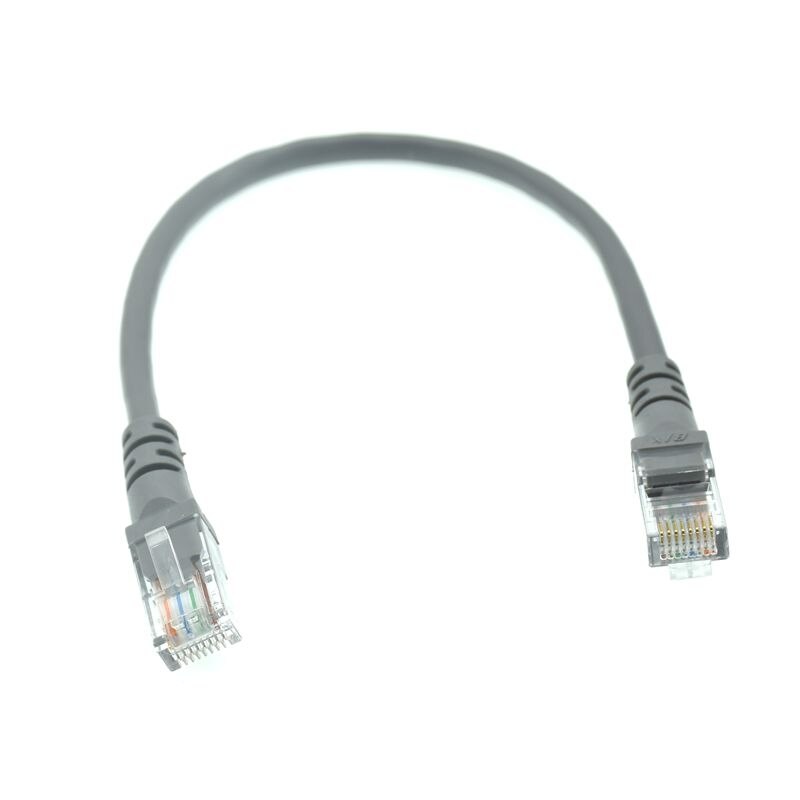 10cm kat 5 kat 5e kat 6e utp ethernet netværkskabel han til han  rj45 patch lan kort kabel 0.1m: 50cm / Grå
