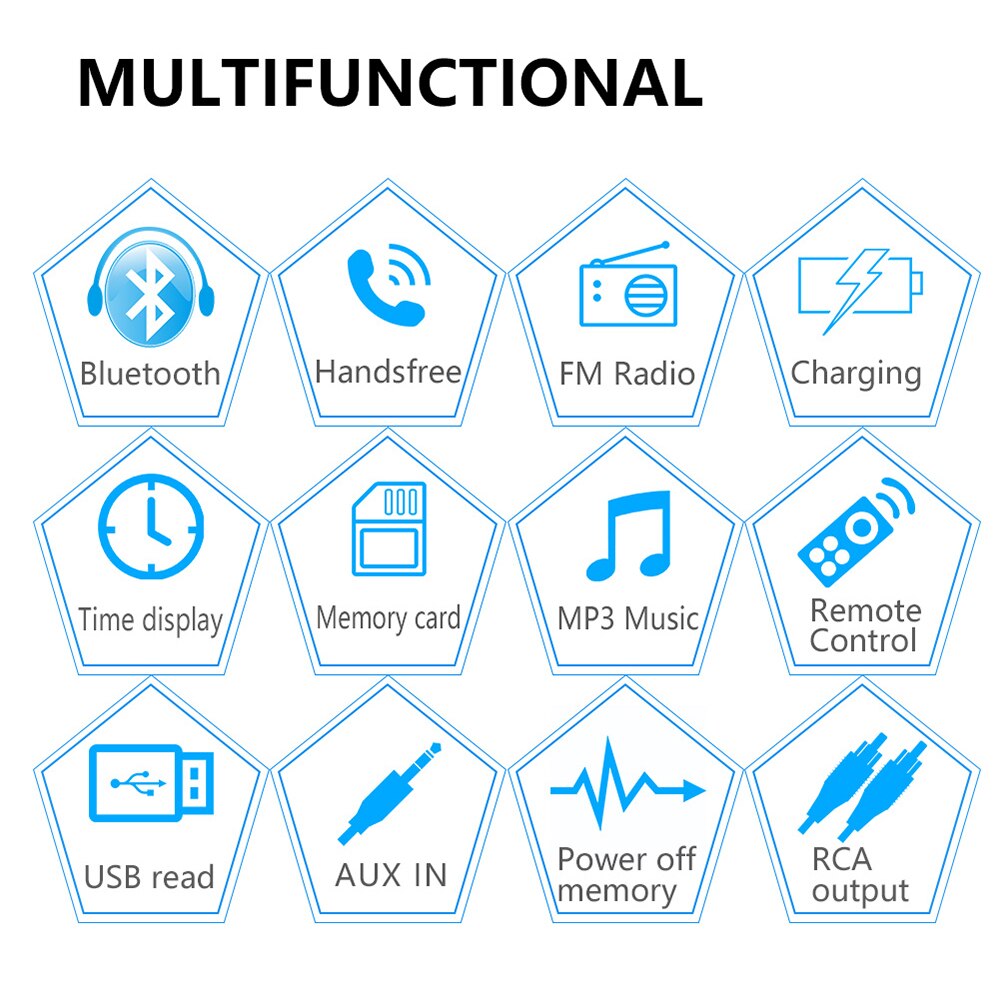 Kebidu 1 din autoradio stereo speler bluetooth telefoon usb/sd/aux-in  mp3 12v auto audio autoradio radio met afstandsbediening