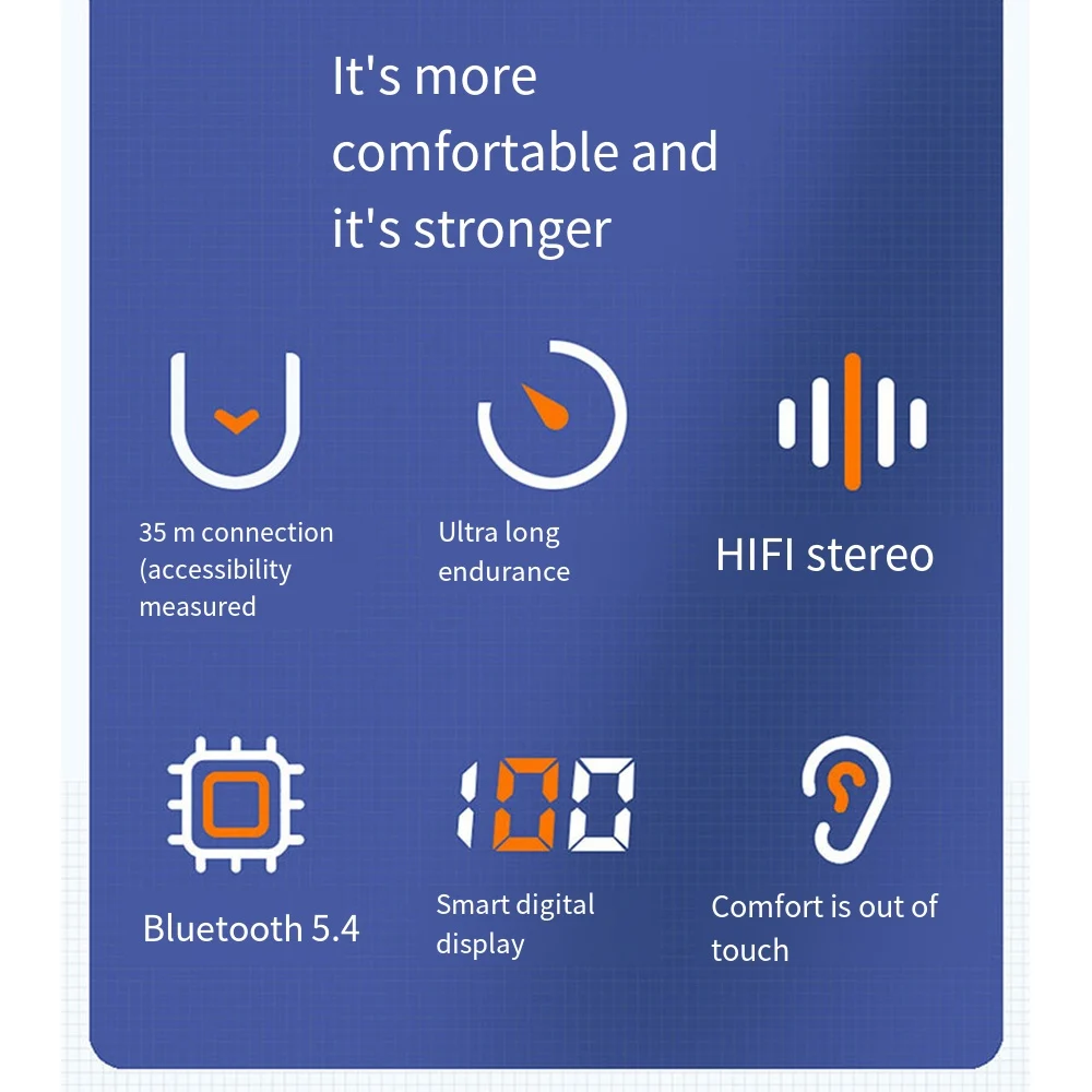 180 ° Drehbare kabellose Knochenleitungskopfhörer, Bluetooth 5.4, Freisprech-Ohrbügel, Geräuschunterdrückung, Ohrhörer mit Mikrofon