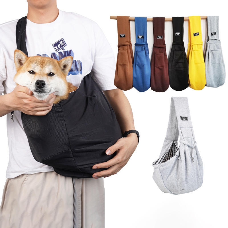 Valpsele med säkerhetssele, handsfree hundsele med förvaringsväska, perfekt för resor, utomhusbruk för husdjur