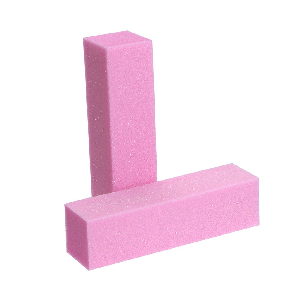 10pcs Pink Sponge Nail Buffers UV Gel Nail File Buffer Block Nail Art Sanding Tool Pedicure Polish Beauty Tools