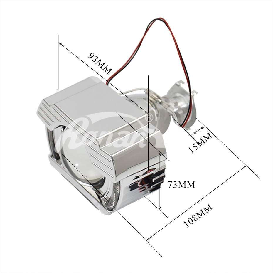 Ronan 2.0 moto H1 bi xénon led angel eyes un ensemble jet-ta shrouds H4 H7 adaptateur voiture phare utiliser H1 ampoule pour la rénovation