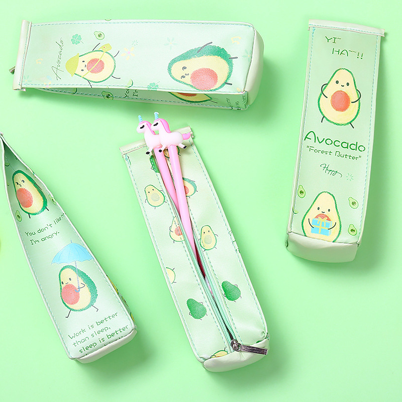 Avocado Originality Travel Milk Box Pencil Case Stationery Storage Bag Escalar Papelaria Escolar School Supplies