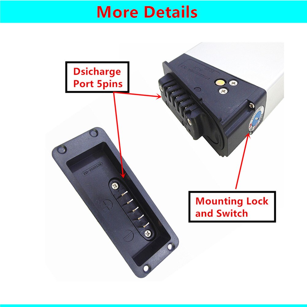 40 50 52 pcs 18650 cells Folding Electric Bike Battery Box 36v 48V Foldable Ebike Battery Box Lectric XP 2.0 2 Battery Box