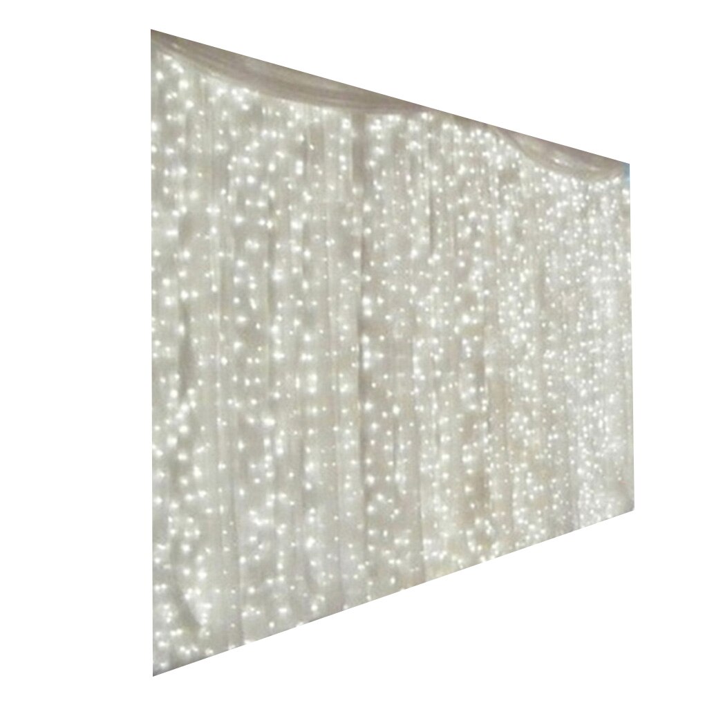 3 x 3m 300 ledet gardin fe strenger lys hengende bakgrunn vegglampe bryllup jul festdekorasjoner usb makt global bruk: Nr. .3